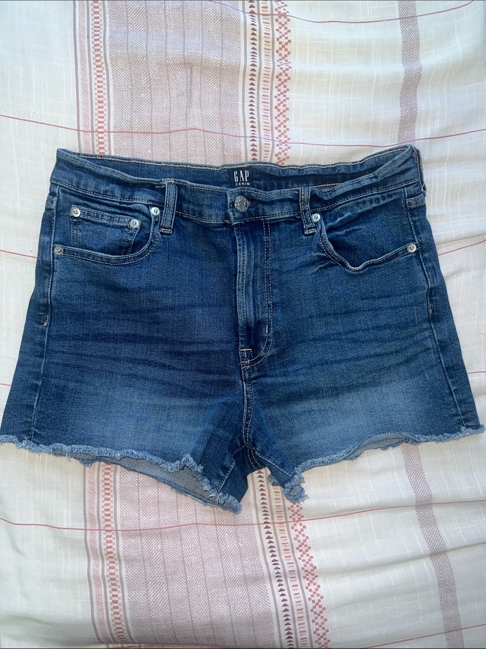 GAP Women's Dark Blue Denim Cutoff Shorts 30